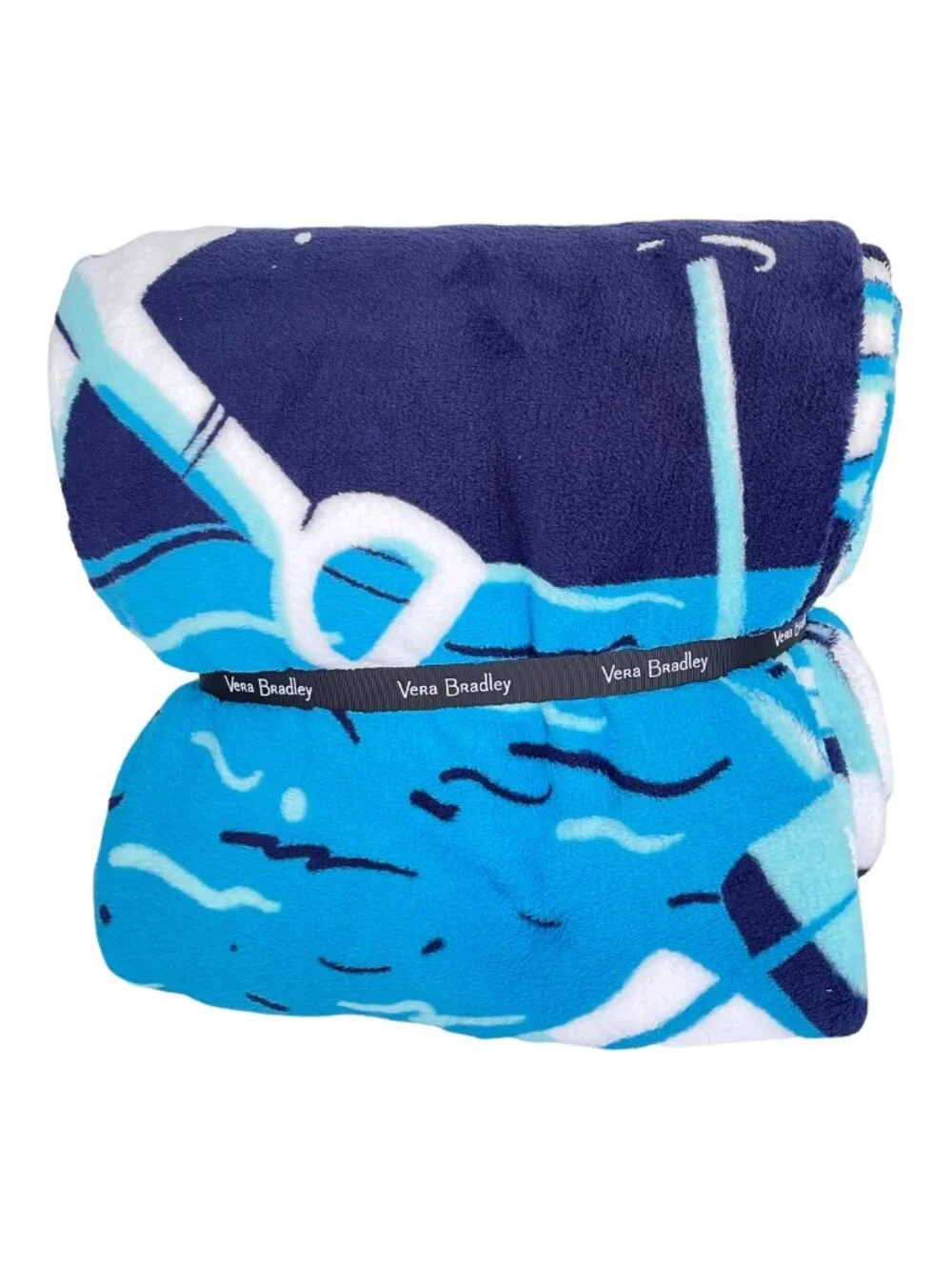Vera Bradley Shore Enough Nautical Plush Throw Blanket